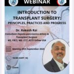 Webinar Introduction to Transplant Surgery: Principles, Practices and Progress Dubai