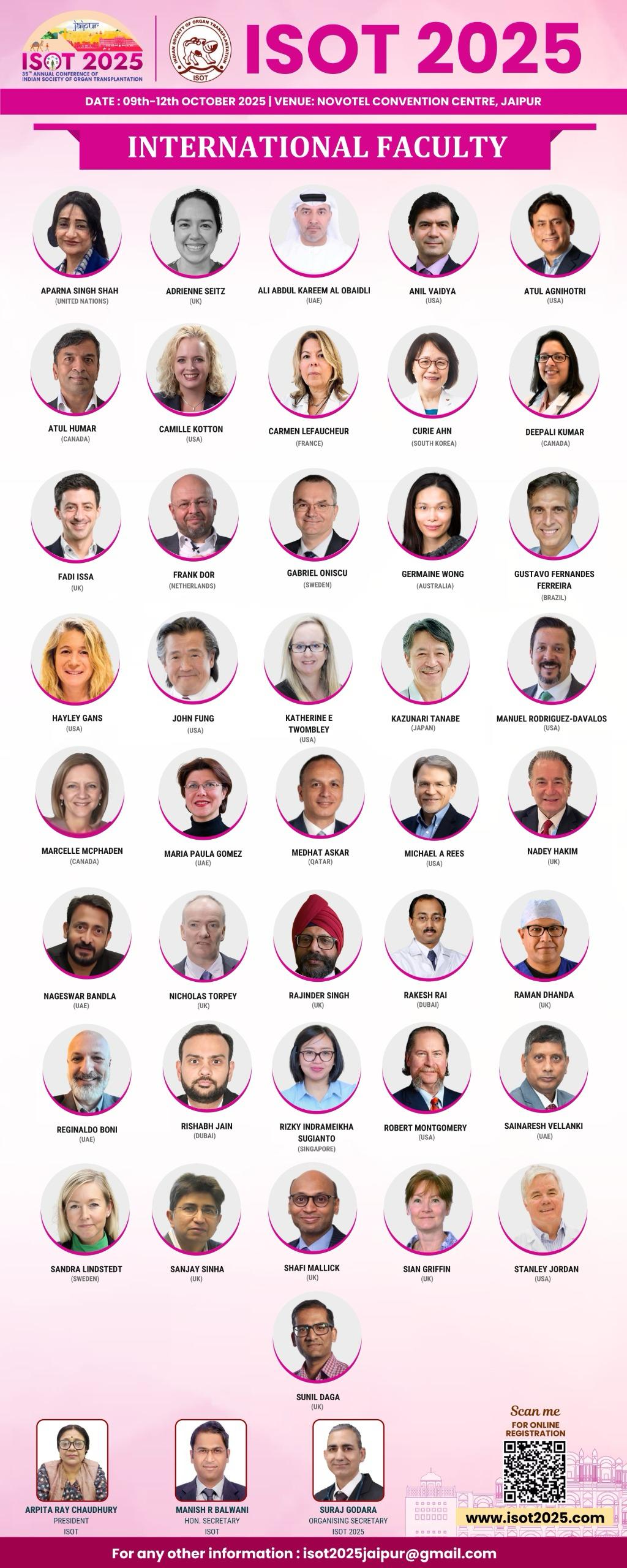 Dr.Rakesh Rai will be attending Indian Society of Organ Transplantation (ISOT) at Jaipur, India as invited faculty from 9th to 12th October 2025.